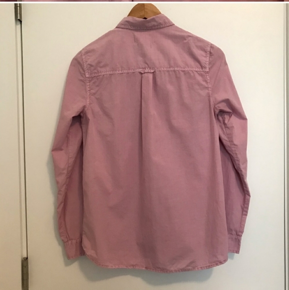 Madewell | Washed Cotton Boyfriend Shirt - Pink - Picture 2 of 6
